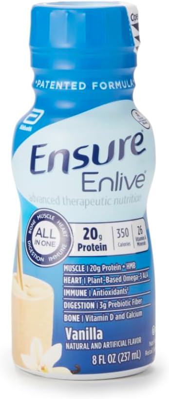 Asegúrese de Enlive Advanced Terapeutic Nutrition Shakes, Vainilla, Botellas 8oz, Caso de 24