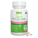 Igennus Sublingual Vitamina B12 Complejo 1000mcg, Metilcobalamina metillaminada, Adenosylcobalamin & Hydroxocobalamin, Alta absorción &amp; Limpia, 180 Servimientos, Libre de azúcar &amp; Vegan