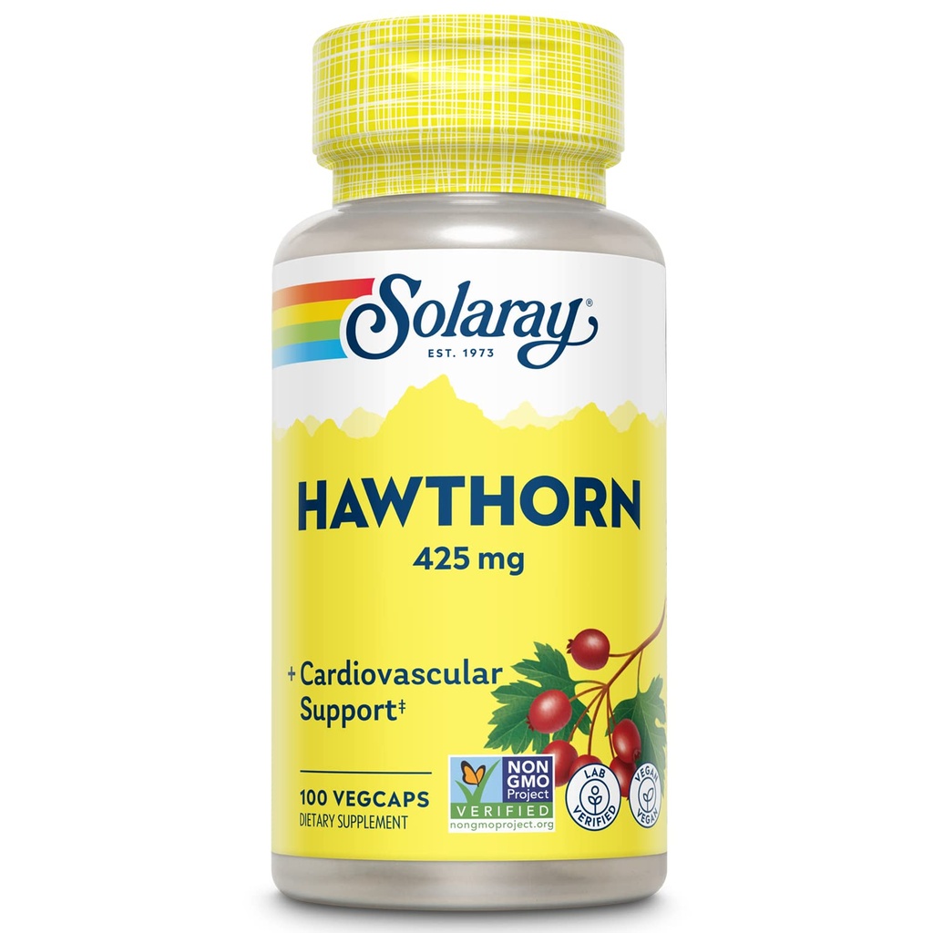 SOLARAY Hawthorn Berry 425mg  100 VegCaps