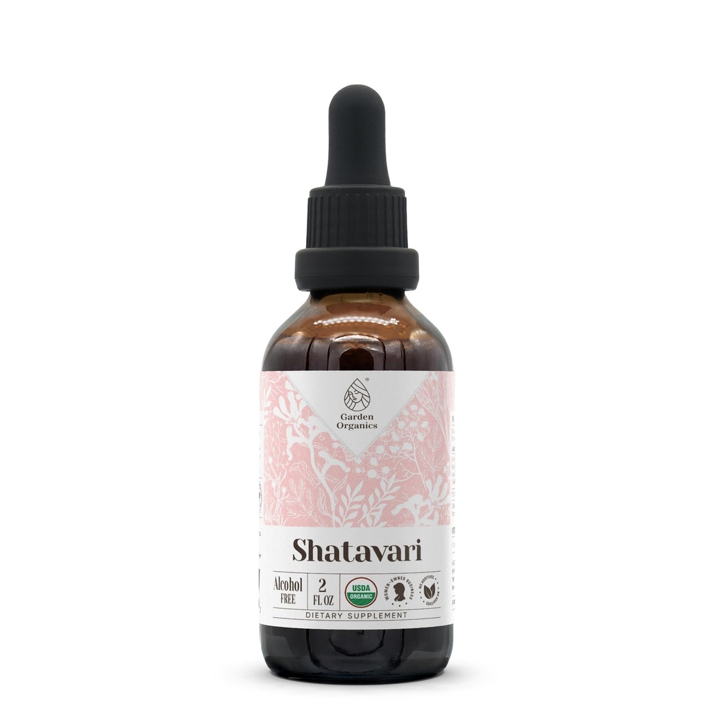 Shatavari USDA Orgánica Extracto Libre de Alcohol ← Suplemento dietético, Tintura de alta potencia Silencio Natural certificada Shatavari Orgánica (Asparagus racemosus) Root seco (2 oz)