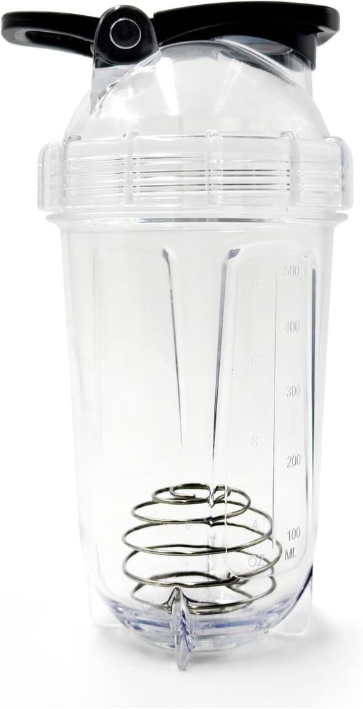 Blender Shaker Bottle, 500ml/16oz, Lavavajillas Caja fuerte, A prueba de afeitar, Portable Pre Workout Whey Protein Drink Cup, Mixes Cocktails Shakes, regalos para hombres mujeres, regalos de elefante blanco para adultos
