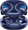 Wireless Earbuds Sport, 2025 Bluetooth 5.4 Auriculares con Earhooks, 50H Stereo Deep Bass Over Ear Buds con 4 ENC Noise Cancelar Mics, IP7 Auriculares resistentes al agua para ejecutar gimnasio de ejercicios - azul