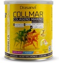 Drasanvi COLLMAR Collagen hidrolizado con Magnesio y Turmérico 300g Powder Vanilla Flavor - para el crecimiento muscular y un Gluten Gratis