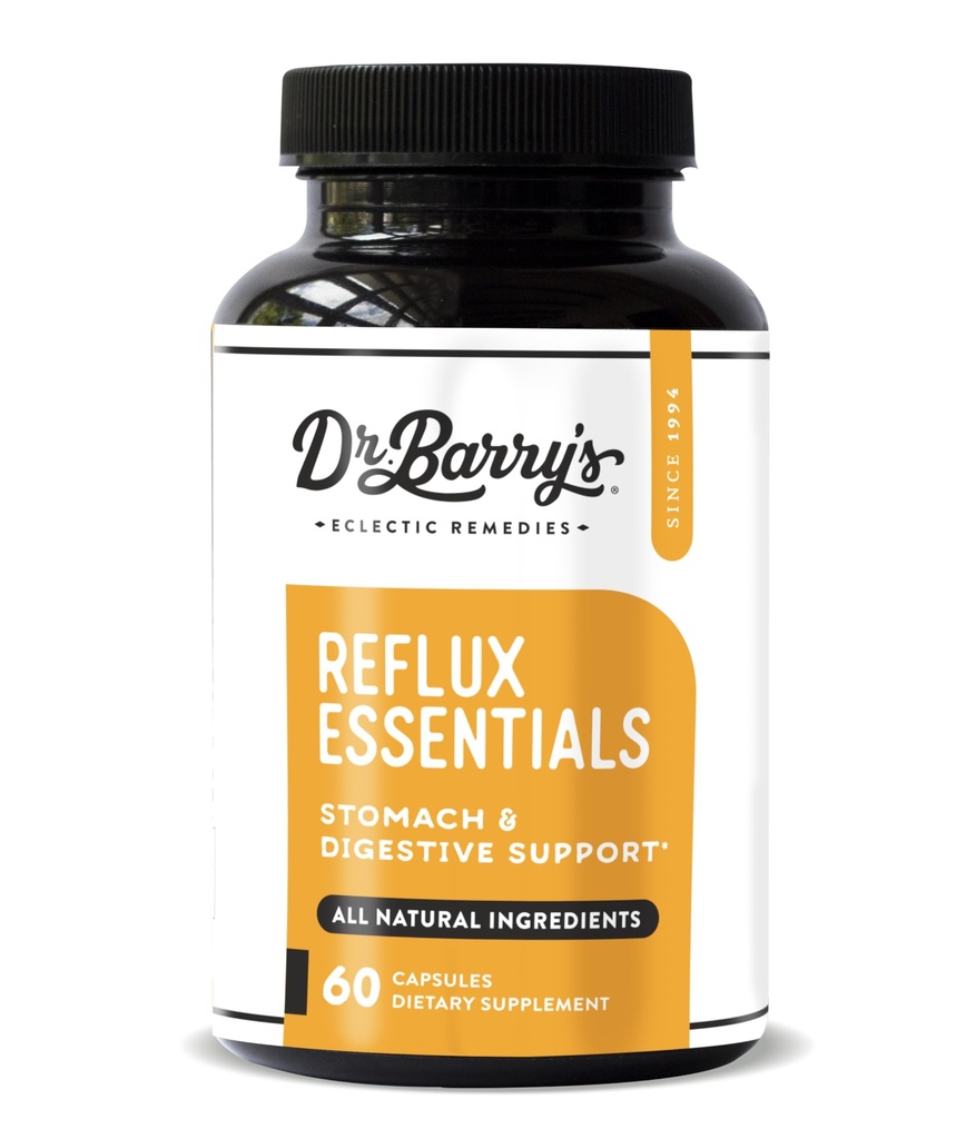 Esenciales de Reflujo del Dr. Barry - Apoyo Natural para la Salud Digestiva y de Stomach, 60 cápsulas - 30 días fuente (1)
