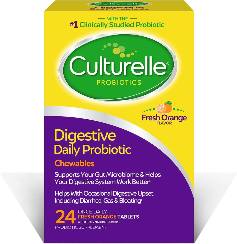 Culturelle Kids Chewable Probiotics for Kids Digestive & Immune Health, Digestive Health Daily Probiotic Chewables for Men and Women