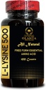 L-LYSINE 500 - Free Form Amino Acids, L Lysine Complex, Immune Support, Lip &amp; Skin Health Supplement, Support Hormone Regulation, L-Lysine Supplement - 1 Bottle 100 Counts