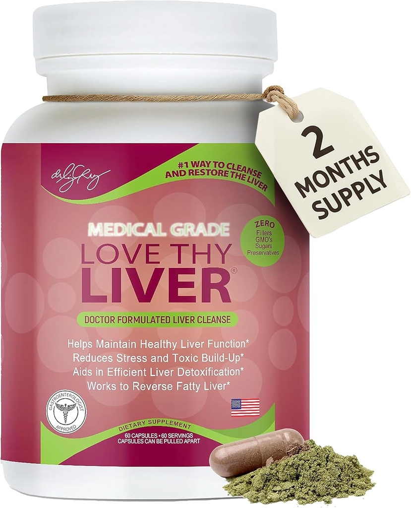 Dr. Liz Cruz Love Thy Liver - Liver Cleanse Detox " Repair, Liver Supplements with Enzymes, Herbs, " Nutritive Ingredients, Liver Health Supplement in Veggie Capsules, 60 Counts