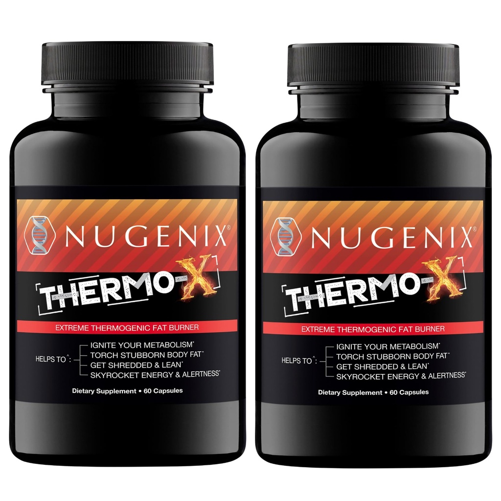 Nugenix Thermo-X: suplemento termogénico de quemador de grasa para hombres, acelerador metabólico extremo, 120 conde