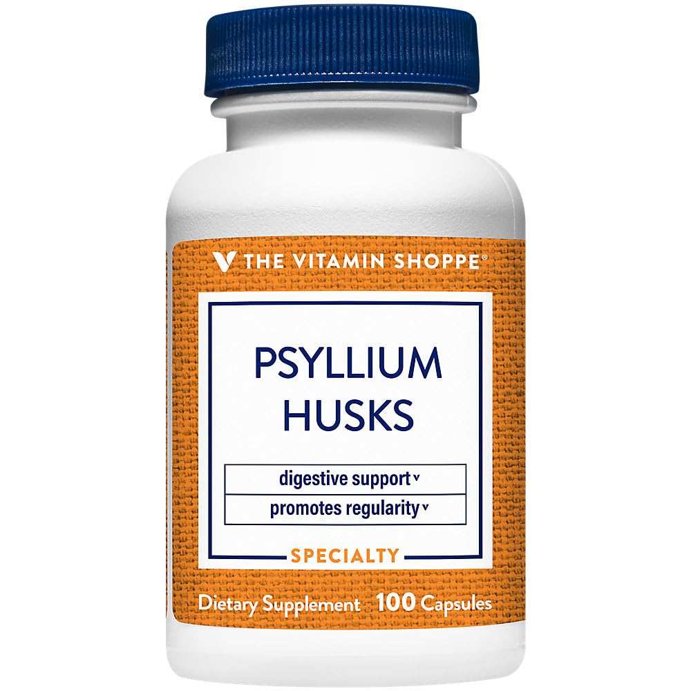 The Vitamin Shoppe Psyllium Husks Plantago Ovata Fiber Supplement (100 Capsules)