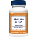 La vitamina Shoppe Psyllium Husks – Plantago Ovata Fiber Supplement That Supports Regularity & Healthy Cholesterol, 840 mg por Serving - Gluten Free (100 cápsulas)