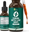 Tintura de hervidor, extracto de la hoja de nettle orgánico Líquido, 98% Absorción, Vegan, No GMO, Gluten Gratis, Alcohol Free- 1 Fl Oz