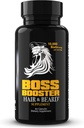 Bossman Boss Booster Suplemento – 60 cápsulas – MSM y 10.000 MCG Biotina Beard Growth Vitaminas para Hombre – 30 días de suministro