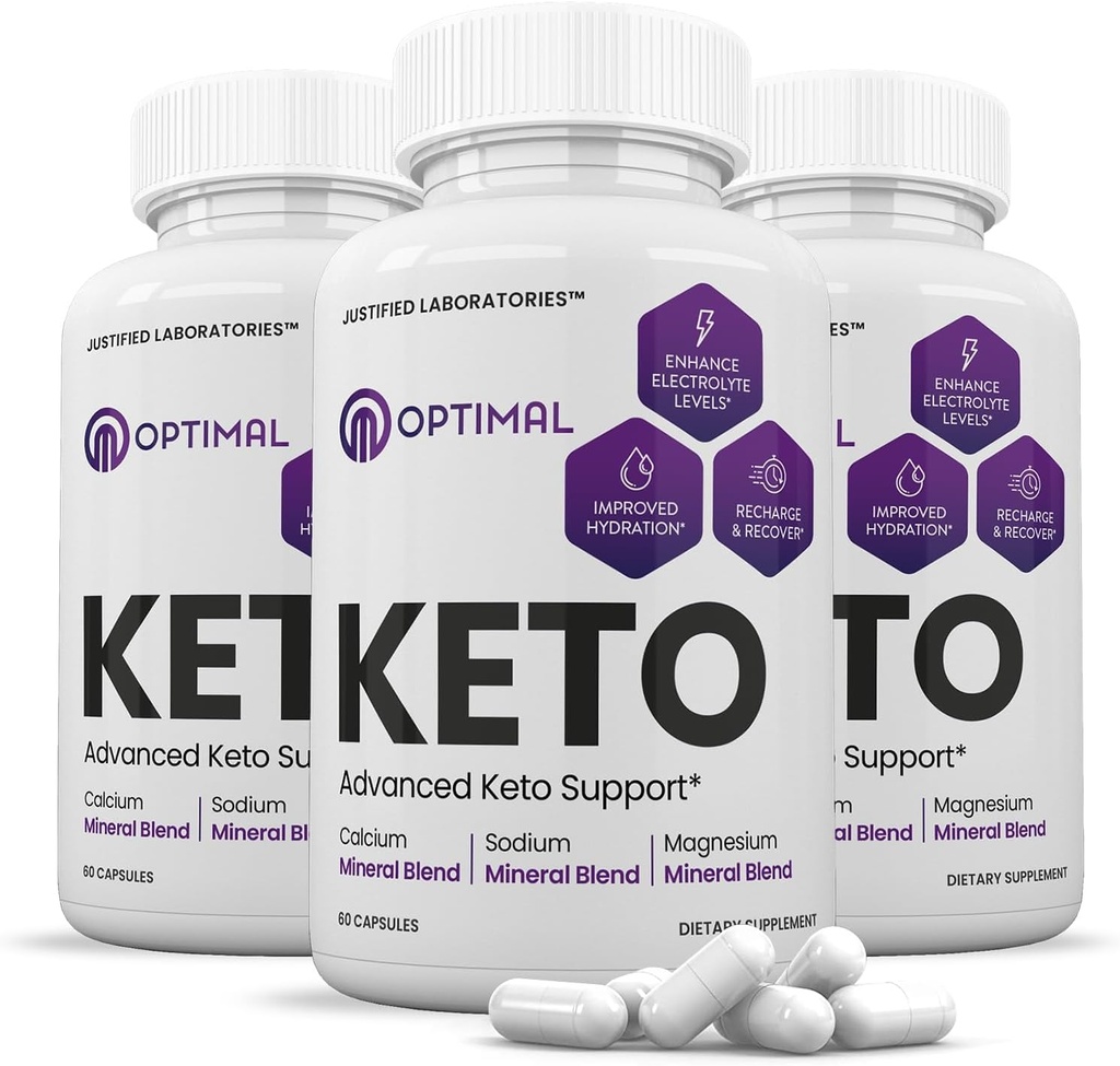 Laboratorios Justificados (3 Pack Optinal Max Keto Pills 1275MG Nueva &amp; Mejorada Fórmula Contiene Apple Sider Vinegar Extra Virgin Olive Oil Powder Green Tea Leaf 180 Capsules