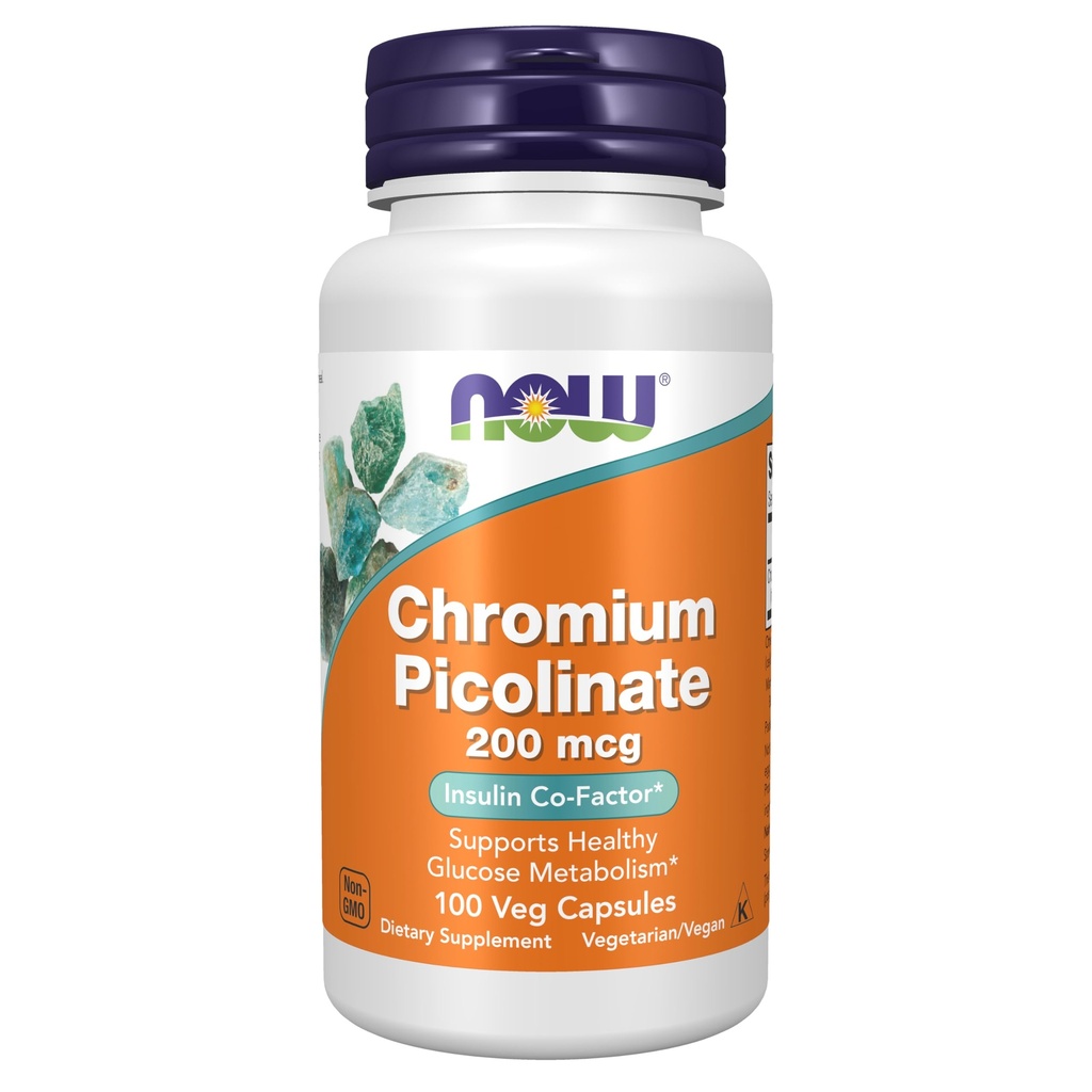 AHORA Suplementos, Chromium Picolinate 200 mcg, Insulin Co-Factor*, 100 Veg Capsules