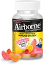 Airborne Vitamin C 750mg (per Serving) Assorted Fruit Flavored Gummies (21 Count in a Bottle), Gluten-Free Immune Support Supplement with Vitamins A C E, Selenium, Echinacea & Ginger