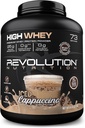 Revolution Nutrition, High Whey, Protein Powder 6LB, Whey Isolate, Gluten Free, Lean Muscle Mass for Men & Women, 25g of Protein Per Scoop, 2.7kg, 73 Servings (Iced Cappuccino, 6 Pound)