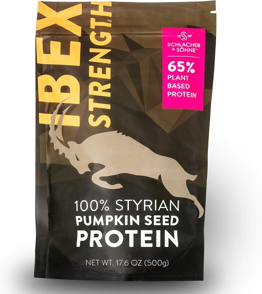 Schlacher &amp; Söhne Styrian Pumpkin Seed Protein Powder: 100% Puro, Proteína vegetal, No GMO, Gluten Free, Vegan, No Additives, Boost’s Immune System, Mejora la digestión, Made in Austria 17.6 OZ