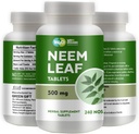 Neem Tablets - 100% Pure (Azadirachta Indica) (240 Cuenta - 500 mg) 120 Días Suministro (1 Pack)
