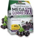 Respuesta de la naturaleza Sambucus Mega Gummies TEN 7X Más Concentración de Elderberry TENIDO Sin alcohol, Sin gluten, Sin gelatina, Vegan, No GMO &amp; No Preservatives TEN 30ct Gummies (Pack of 2)