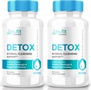 (2 Pack) TRUFlT Detox Pills, TRUFlT Keto Capsules - Formula avanzada para apoyar la limpieza interna, TRU-FlT Keto ACV Suplemento, Keto Vitaminas, TRUFlT Keto Nutrition, TRU FlT Powder (120 cápsulas)