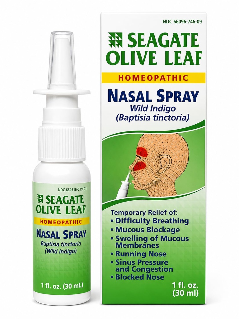 Seagate Products Homeopática Hoja de Oliva Nasal Spray (Pack of 1) 1 Ounce