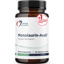 Diseños para la salud Monolaurin-Avail - 1000mg Glycerol Monolaurate + Vitamina C con Lecitina giratoria para mejorar la absorción Monolaurin - Non-GMO + Gluten Free Immune Support Suplemento (120 cápsulas)