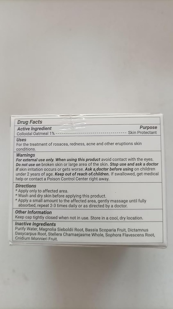 Rosacea Crema, Alivio rápido para la Red, Pimples, Bombas, Irritación, Quema, Hinchazón, Comezón, Sequedad con todos los ingredientes herbales naturales, 3,53 oz
