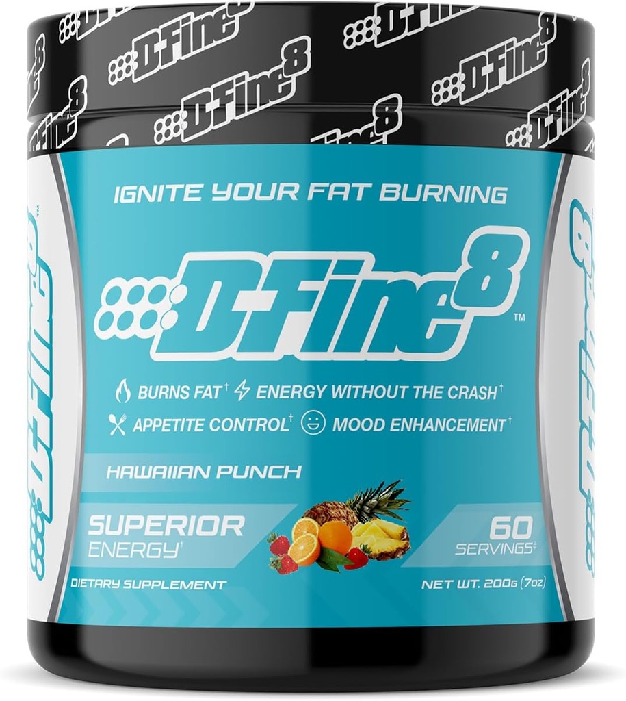 Thermogenic Pre-Workout Energy Powder & Shredding Supplement, Boost Energy Mood & Focus, Sugar Free, Contains Senactiv, Endurance, 300mg Caffeine, N-Acetyl-L-Tyrosine (Hawaiian Punch)
