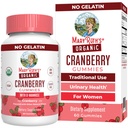 MaryRuth Organics Organic Cranberry Gummies - 500mg Supplement | Urinary Tract Health for Women | with D Mannose | Traditional Use | USDA Organic | Vegan | Non GMO | 30 Servings
