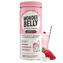 Wonderbelly Antacid, Effective Heartburn and Instant Acid Indigestion Relief, Extra Strength Chewable Tablets, 1000 mg Calcium Carbonate, No Talc or Dye, Strawberry Milkshake, 60 Count