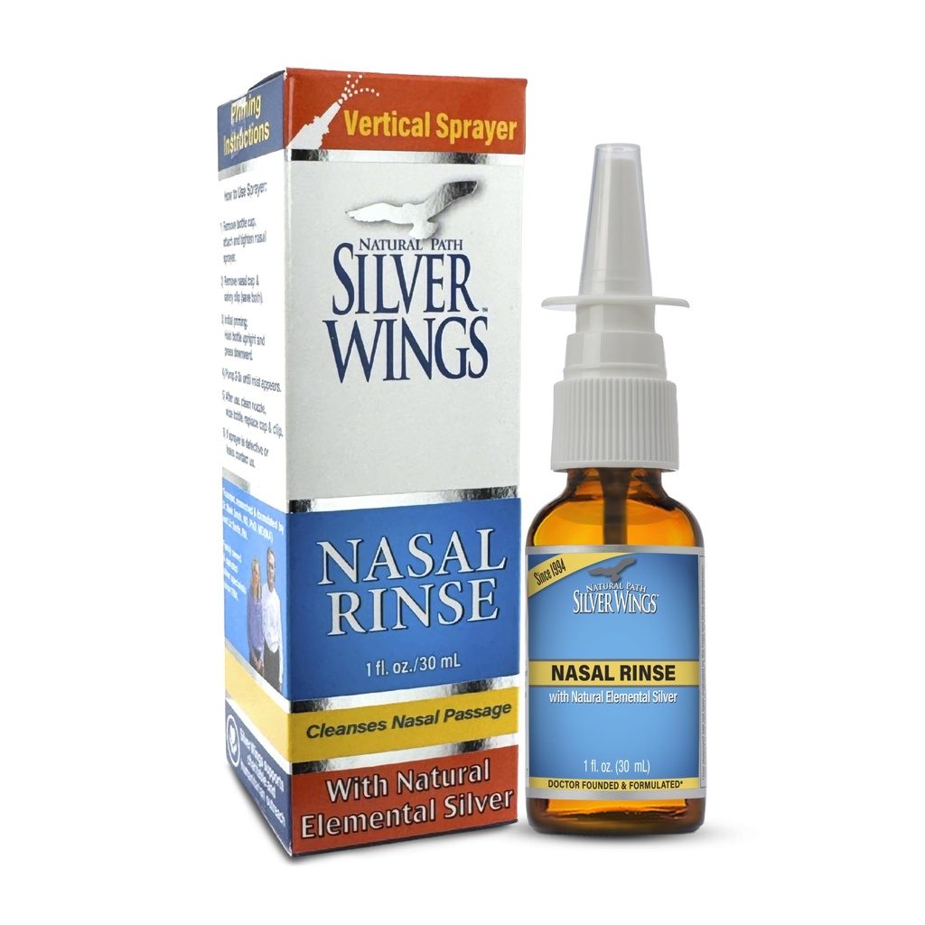 Natural Path Anillos de plata sinus Alivio Natural Plata Nasal Spray - 50ppm - 1oz