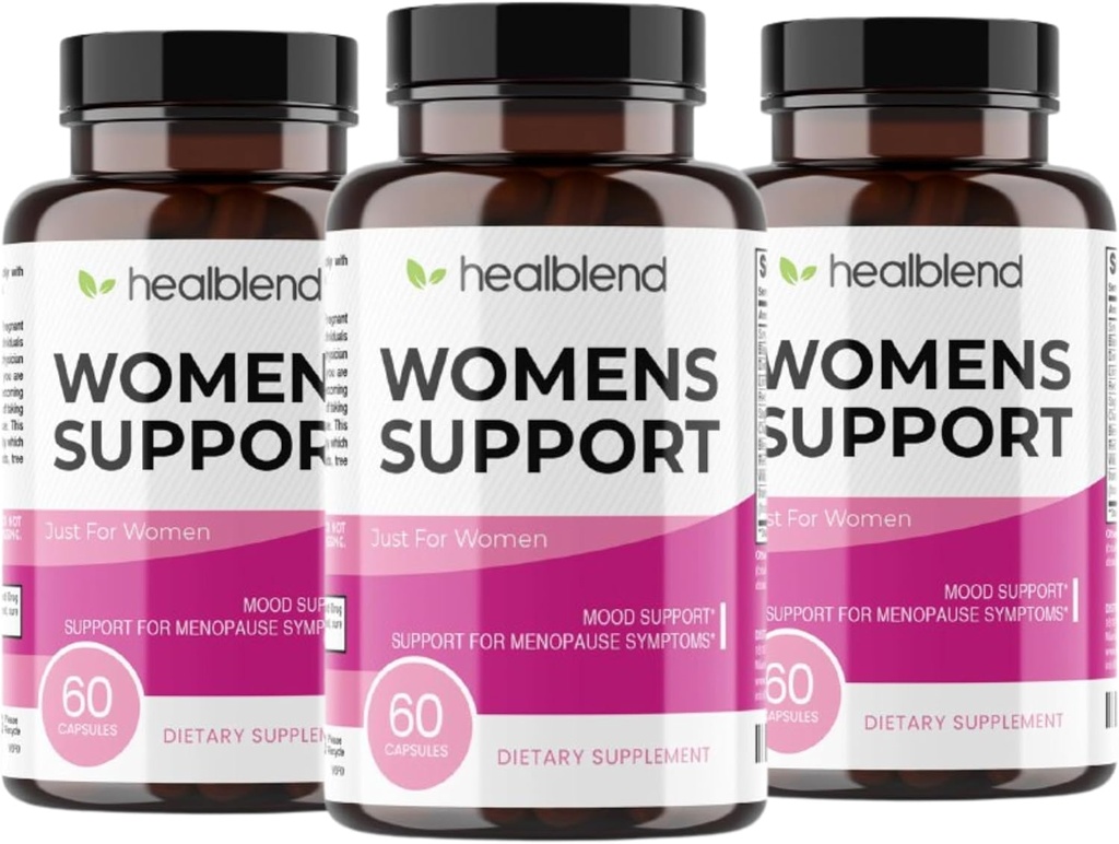 Women’s Support Complex Advanced Formula - Female Support Supplement for Hot Flashes, Night Sweats, Symptoms of Perimenopause and Menopause - Hormone Regulation Naturally - 180 Capsules (3 Pack)