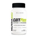 NutraBio CaffPlus, Caffeine de doble fuente con Theanine for Healthy Energy Boost - 60 cápsulas vegetales