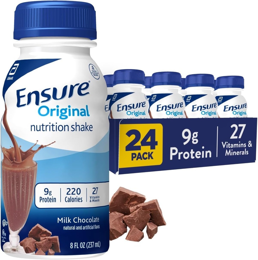 Garantizar la nutrición original Agitar con 9 gramos de proteína, Sacudas de Reemplazo de Comida, Chocolate de Leche, 8 fl oz, 24 Conde