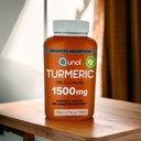 Curcumina Turmérica con Pepper Negro y jengibre, Qunol 1500mg Extracto Turmérico con 95% Curcuminoides, Absorción Mejorada, soporta Respuesta de Inflamación Saludable, 180 cápsulas vegetarianas
