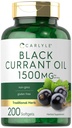 Carlyle Black Currant Oil Softgels ← 1500mg ← 200 Cuenta ← No GMO y Fórmula Libre Gluten