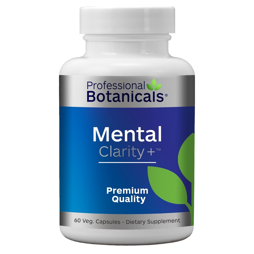 Profesional Botánicos Claridad Mental, Suplemento Cerebro para Focus, Energía, Memoria & Claridad - 60 cápsulas vegetarianas