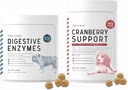 Enzimas digestivas y probióticos y soporte UTI de arándano para perros - Soportes Tracto digestivo saludable, ayuda a la absorción nutriente - Tracto urinario saludable y función de la vejiga - 120 cerdas blandas cada una