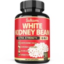 Satoomi 6 en 1 White Kidney Bean Extract Capsules -90 Capsules -3 Month Supply - Extra Blend with Olive Leaf, Green Coffee Bean &amp; Green Tea - Soporte Carb Scale Down