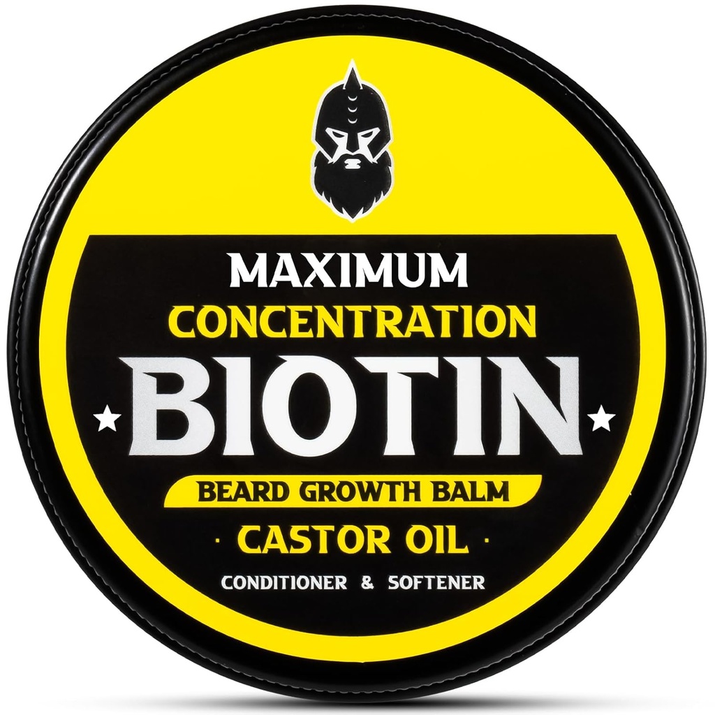 Balm de barba, concentración máxima BIOTIN, con aceite de fundición y aceites de Argan & Jojoba, promueve el crecimiento de la barba, los estilos, fortalece " barbas " bigotes " , 2 onzas,Sandalwood