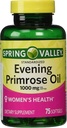 Primrose de la noche Aceite de la salud de las mujeres suplemento dietético Softgels, 1000 mg, 75 conteo