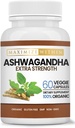 Ashwagandha Root Extra Strength – 60 cápsulas vegetarianas – apoya el estrés, el odio y la salud inmunitaria – Formulado para la absorción mejorada – Suplemento Herbal no GMO