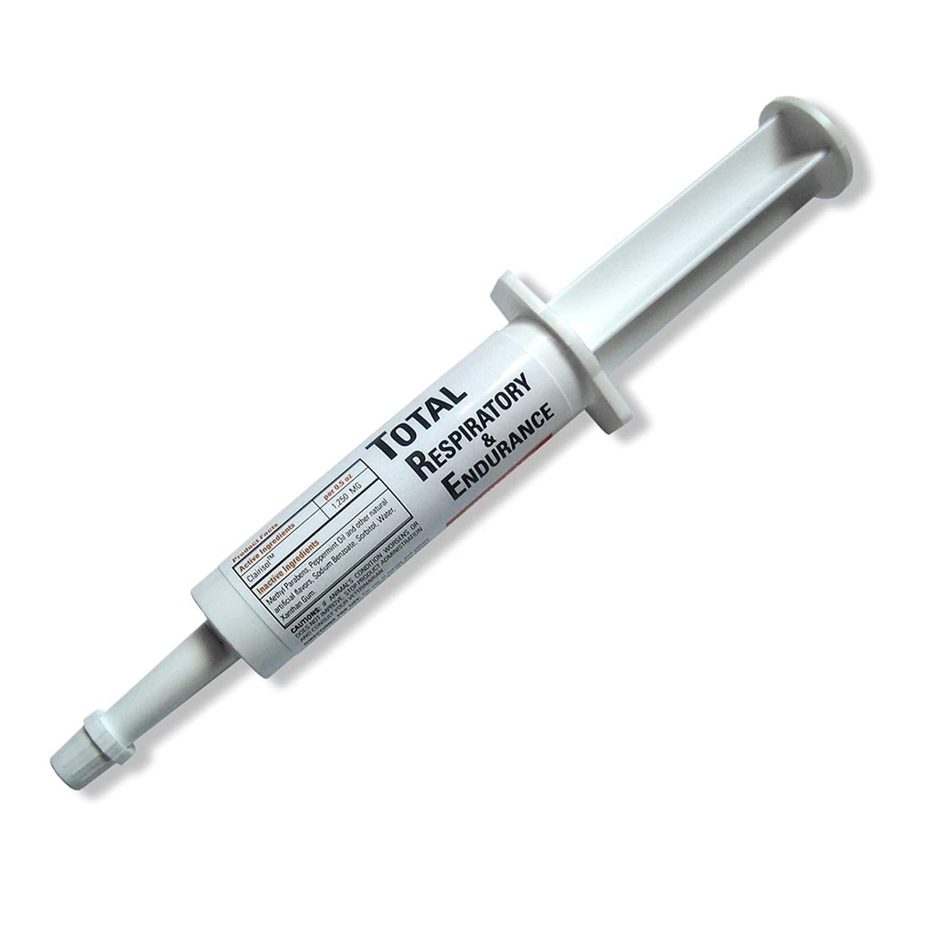 Ramard Total Respiratory & Endurance Syringe for Horses, Equine Vitamin & Supplements, Veterinary Supplies, with Clairisol, Methyl Parabens, Peppermint Oil & Sodium Benzoate 1/2 oz, 1-Pack