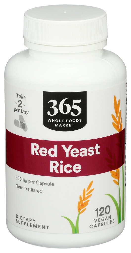365 por Whole Foods Market, Red Yeast Rice 600mg, 120 Cuenta