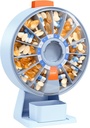 Dispensador de píldoras Daviky Daily, gran organizador de píldoras con uso de pared o de pie, 14 días contenedor de píldoras, diseño de botón de empuje, caja de píldoras semanales para vitamina, medicina, suplemento, aceite de pescado (lue)