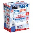 NeilMed Sinugator Kit de lavado de Nasal sin cable con un riego, 30 paquetes premezclados y 3 baterías AA (Pack de 1)