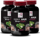 Natural Hair Complex - Gray Hair Reverse - Fresh Vibrancy, Color reawakening, Glossy Hair, Luminous Hair, Hair Enrichment, Hair Brilliance, Color Boost, Hair Transformation 3 Bottles 180 Capsules