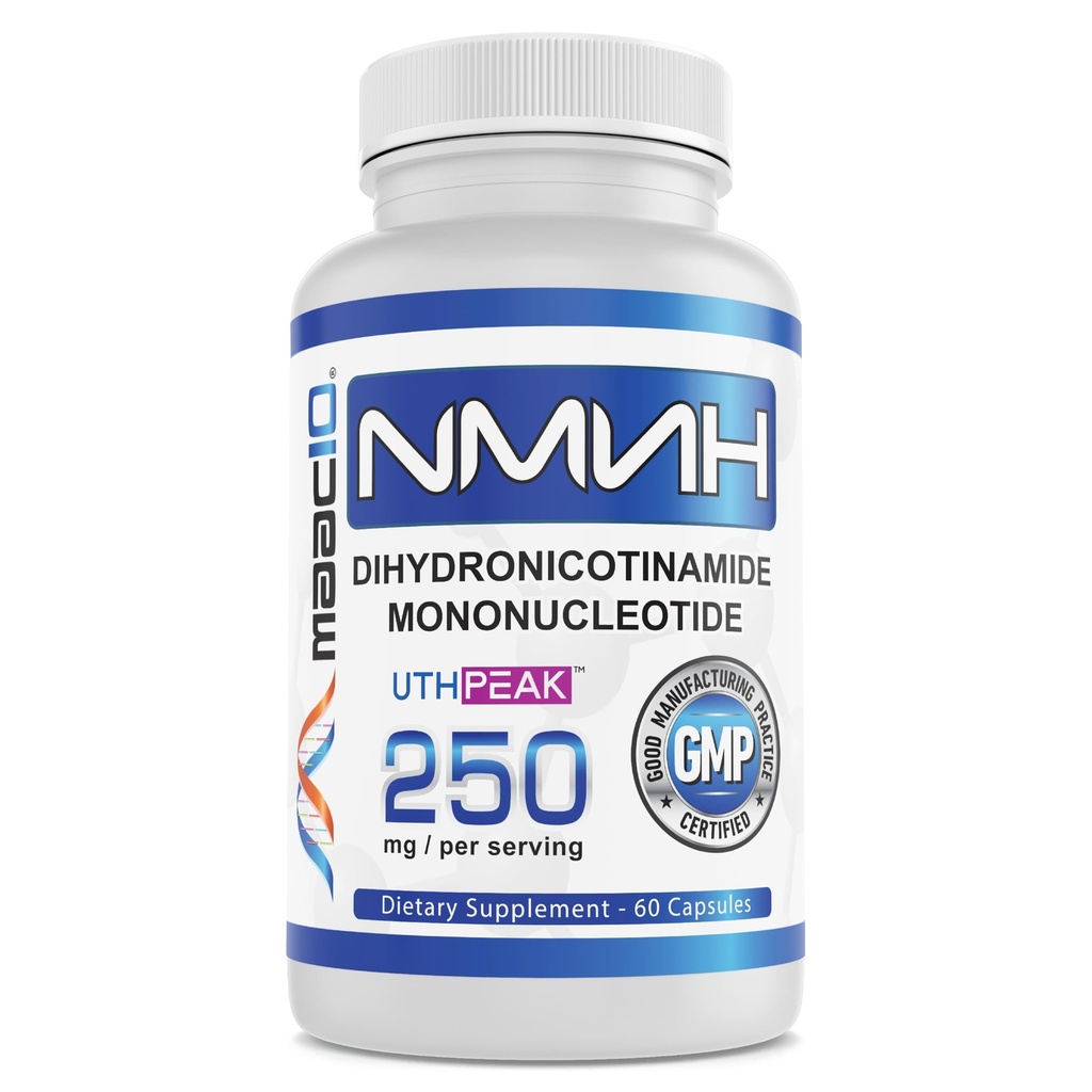 MAAC10 NMNH (NMN Supplement Alternative) 250mg Sirviendo  durable UthpeakTM NMNH (Dihidronicotinamide Mononucleotide) para una mejor estabilidad  durable 30-Day Supply.