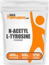 BulkSupplements.com N-Acetyl L-Tyrosine Powder -Tyrosine Supplement, NALT Powder, Amino Acid Supplement - Unflavored & Gluten Free, 400mg por Serving, 500g (1.1 lbs) (Pack of 1)