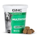 GNC Pets Essentials Dog Multivitamin Soft Chews, Salmon Oil Dog Supplement in Bacon Flavor, Immune Booster and Skin and Coat Support Chewable with Vitamins & Minerals, 60 Count